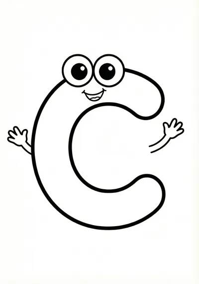 Letter C to Color - Kids Drawing