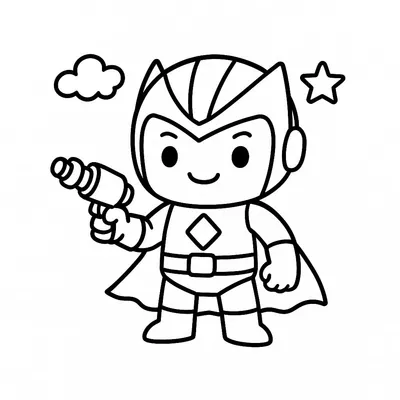 Action Figures Coloring Page - Free Printable