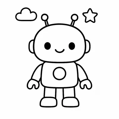 Android Coloring Page - Free Printable
