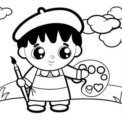 Artist to Color - Free Drawing