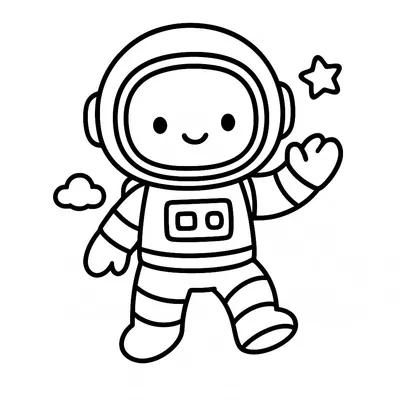 Astronaut Coloring Page - Free Printable