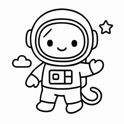 Astronaut Coloring Page - Free Printable