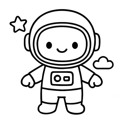 Astronaut Coloring Page - Free Printable