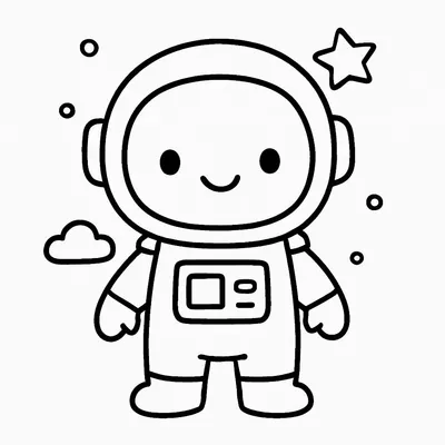Astronaut Coloring Page - Free Printable