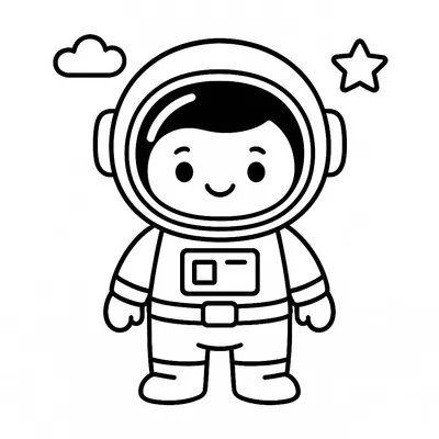 Astronaut Profession Coloring Page - Free Printable