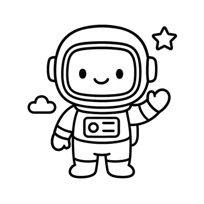 Astronaut Profession Coloring Page - Free Printable
