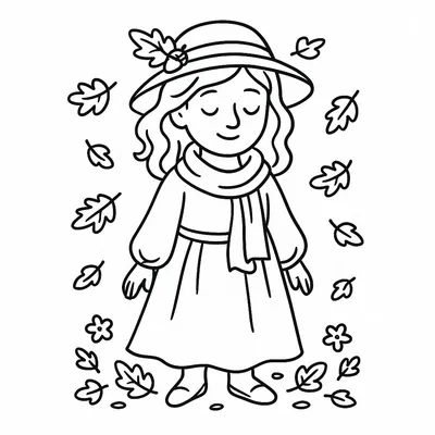 Autumn Coloring Page - Free Printable