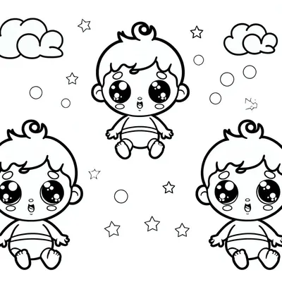 Baby to Color - Free Drawing