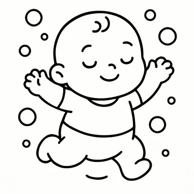 Baby Coloring Page - Free Printable
