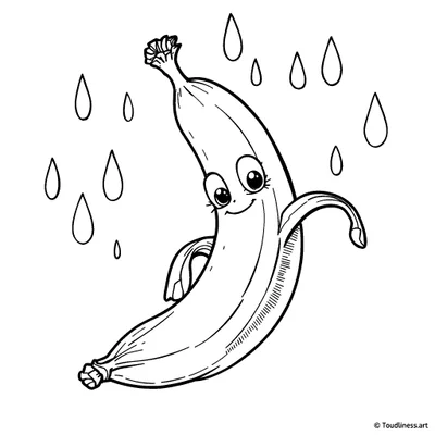 Banana Coloring Page - Free Printable