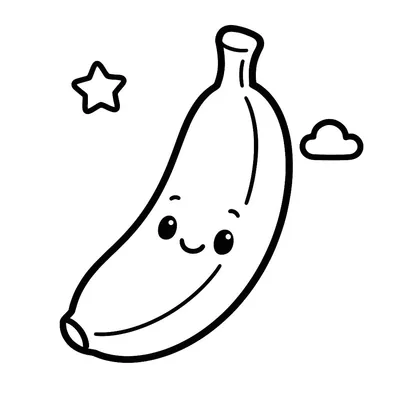 Banana Coloring Page - Free Printable