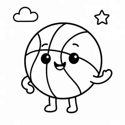 Basketball Coloring Page - Free Printable