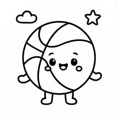 Basketball Coloring Page - Free Printable