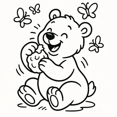 Bear Coloring Page - Free Printable