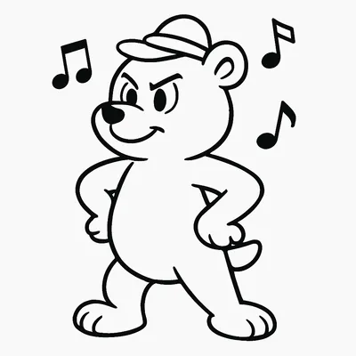 Bear Coloring Page - Free Printable