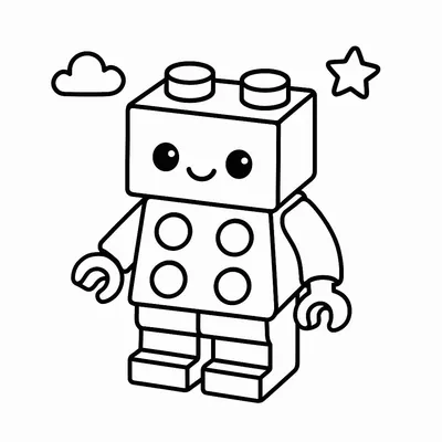 Building Blocks Coloring Page - Free Printable