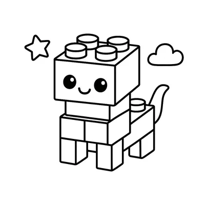 Building Blocks Coloring Page - Free Printable