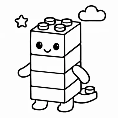 Building Blocks Coloring Page - Free Printable