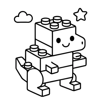 Building Blocks Coloring Page - Free Printable
