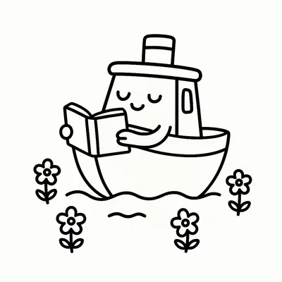 Boat Coloring Page - Free Printable