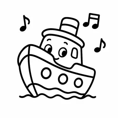 Boat Coloring Page - Free Printable