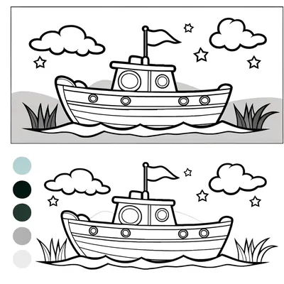 Boat Coloring Page - Free Printable