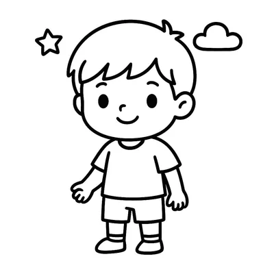 Boy Coloring Page - Free Printable