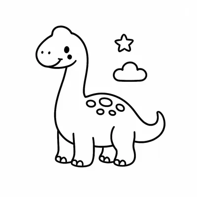 Brachiosaurus Coloring Page - Free Printable