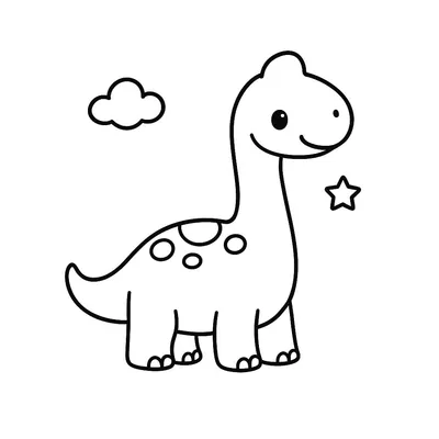 Brachiosaurus Coloring Page - Free Printable