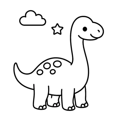 Brachiosaurus Coloring Page - Free Printable