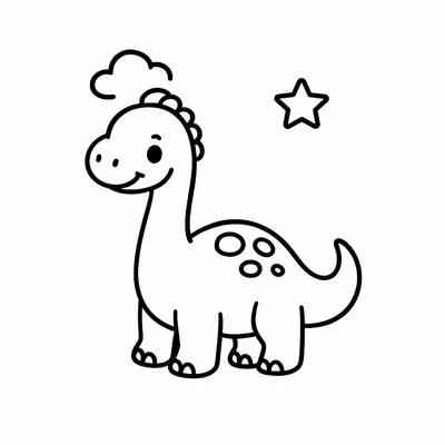 Brachiosaurus Coloring Page - Free Printable