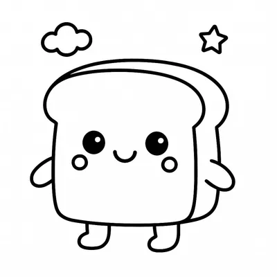 Bread Coloring Page - Free Printable
