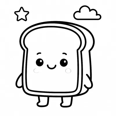 Bread Coloring Page - Free Printable