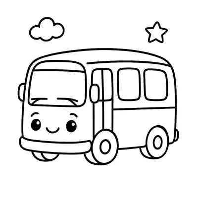 Bus Coloring Page - Free Printable