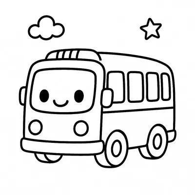 Bus Coloring Page - Free Printable