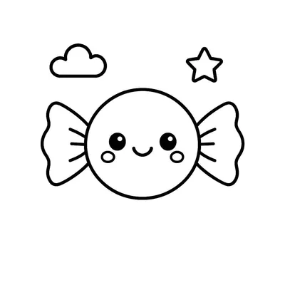 Candy Coloring Page - Free Printable