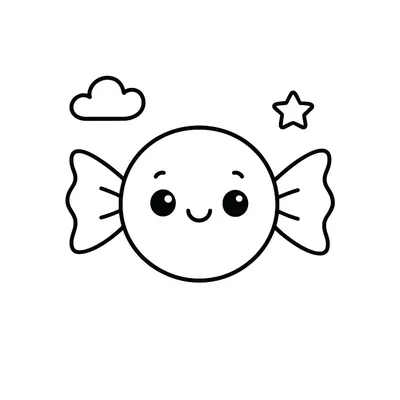 Candy Coloring Page - Free Printable