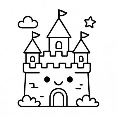 Castle Coloring Page - Free Printable