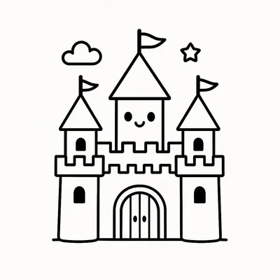 Castle Coloring Page - Free Printable