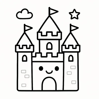 Castle Coloring Page - Free Printable