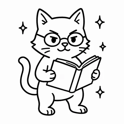 Cat Coloring Page - Free Printable