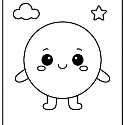 Circle Coloring Page - Free Printable