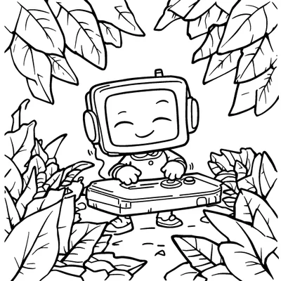 Consoles Coloring Page - Free Printable