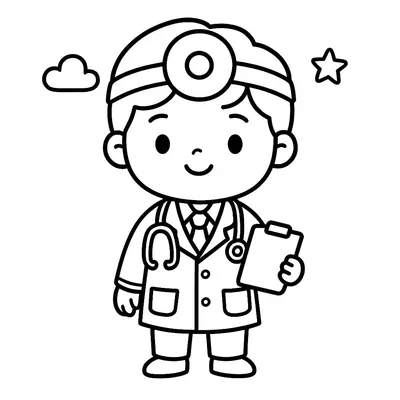 Doctor Coloring Page - Free Printable