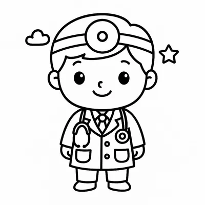 Doctor Coloring Page - Free Printable