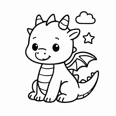 Dragon Coloring Page - Free Printable
