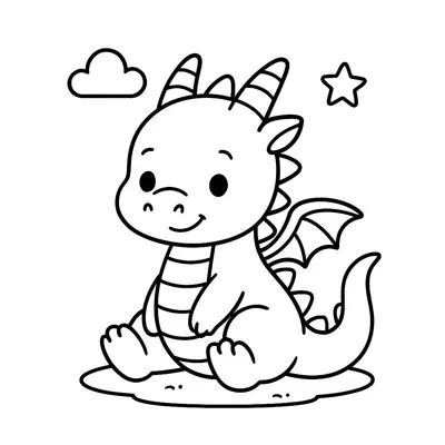Dragon Coloring Page - Free Printable