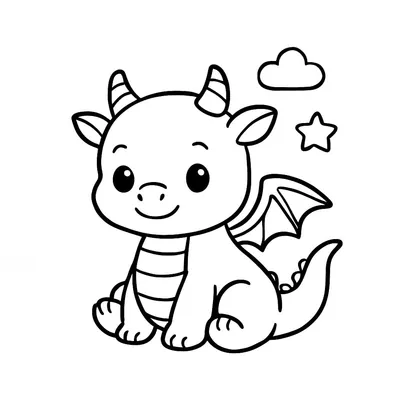 Dragon Coloring Page - Free Printable