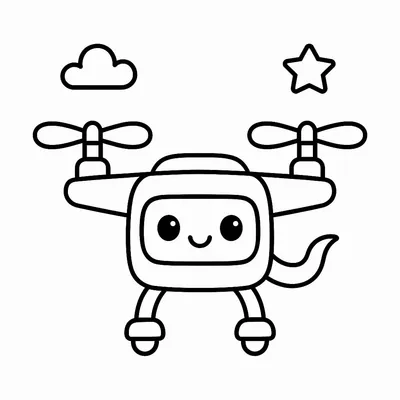 Drone Coloring Page - Free Printable