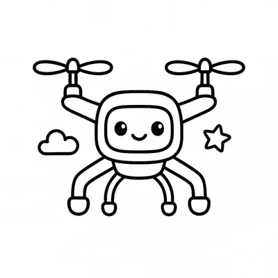 Drone Coloring Page - Free Printable